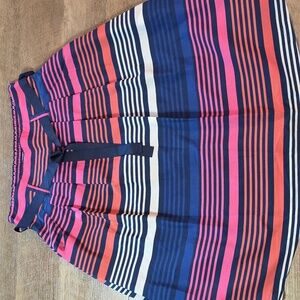 Old Navy- Blue and Pink A-Line Knee-Length Skirt. Size M